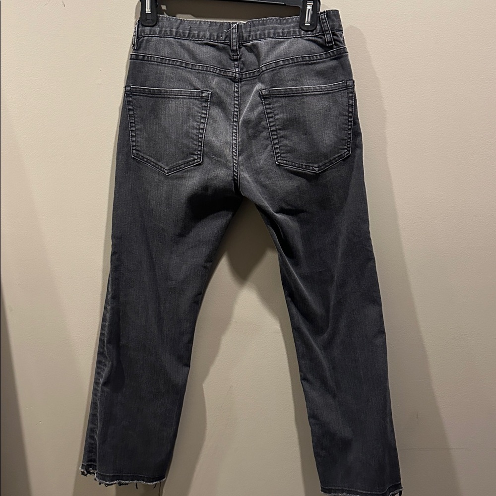 Nili Lotan Black Faded Ankle Cropped Jeans - Picture 4 of 4